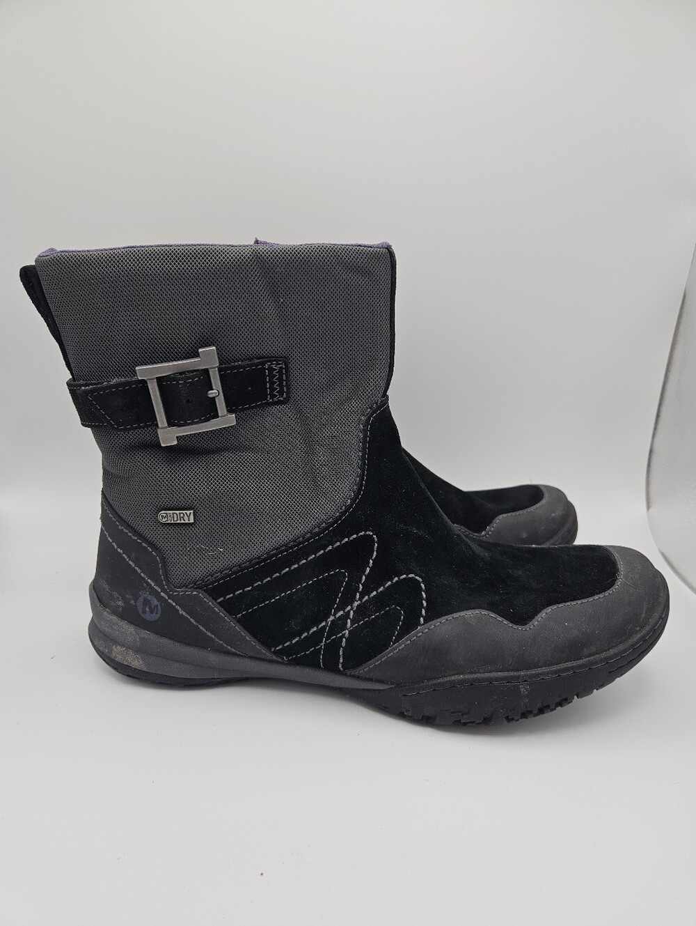 Merrell Albany Sky gray and black waterproof boots size 10